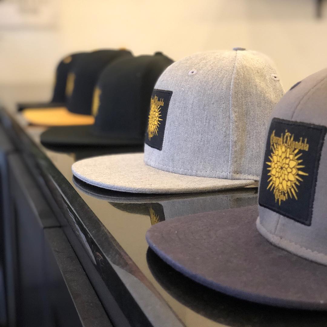 Fresh new hat drop at the shop! 5 unique styles, custom embroidery, print on underside of lid. Now for sale at the shop and soon to be listed on our website & able to be shipped!